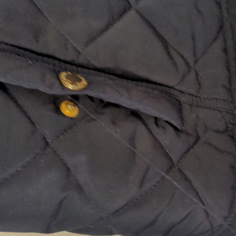Cynthia Rowley Quilted Vest Blue Sz S - Picture 7 of 7
